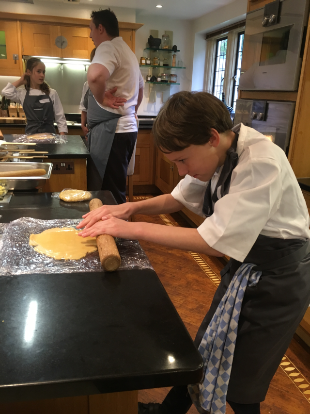 Rolling out pastry